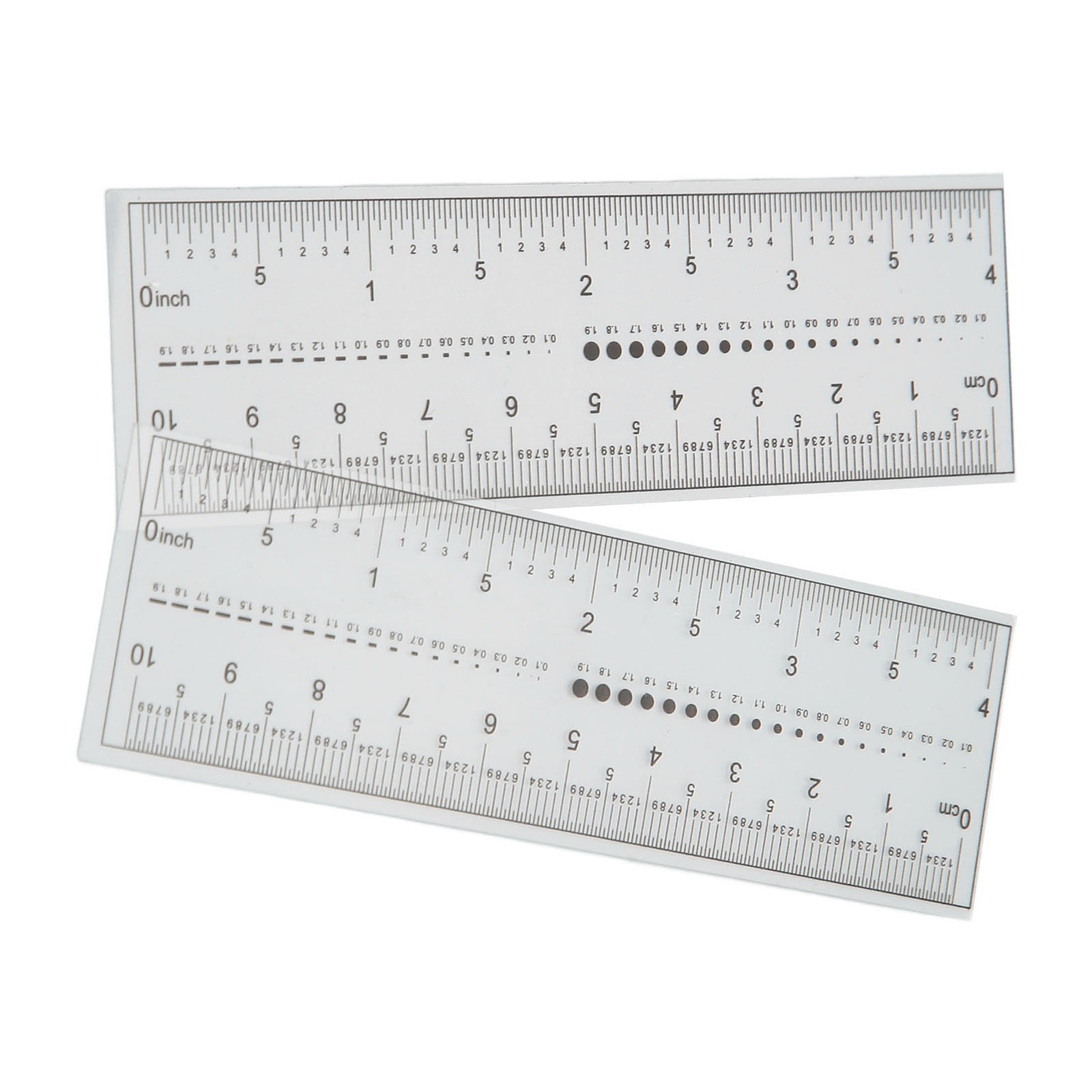 PVC 10PCS Fake Nails Measuring Ruler Transparent Art