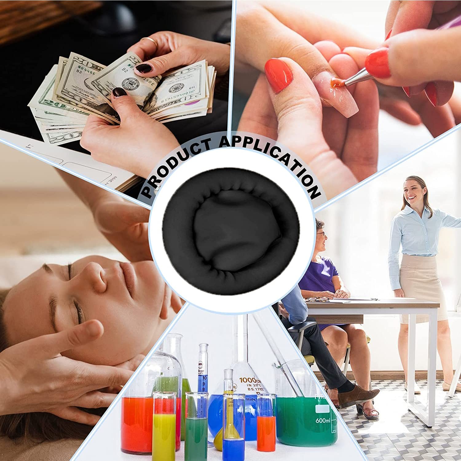 400 Pcs Latex Finger Cots Disposable Fingertips Protective Finger Cots, Black