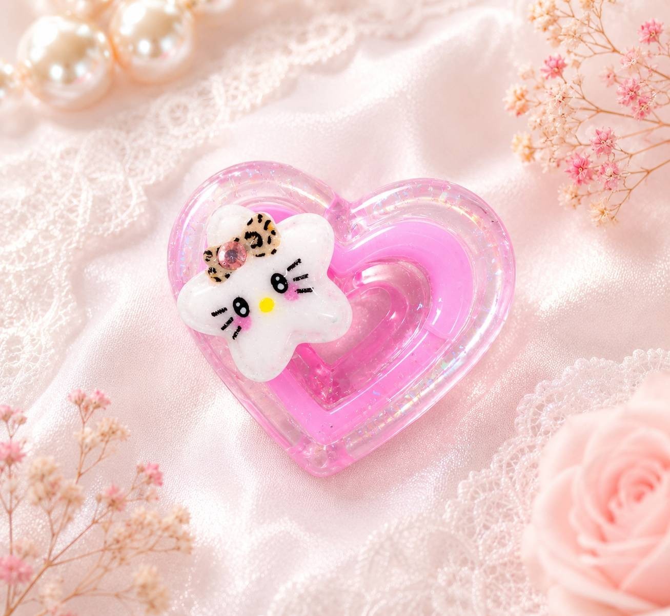 Japanese Handmade Kawaii Heart 3D Resin Nail Charms for Nail Art