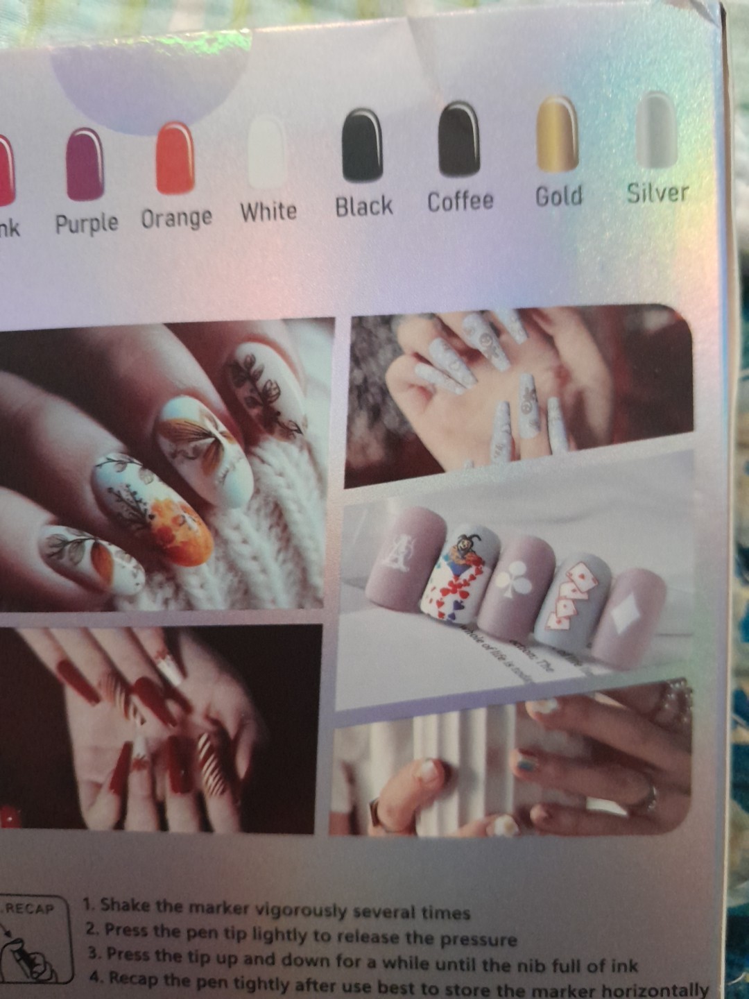 Water Based Nails Art Markers Auick Dry 12 Colors New In Package