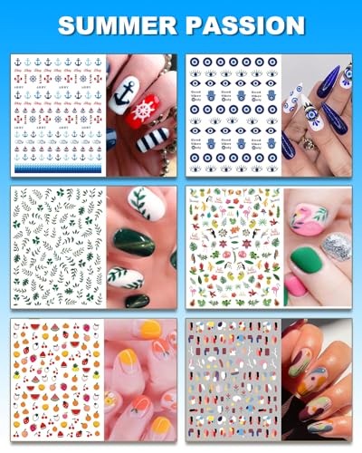 36 Sheets All Holiday Nail Art Stickers, Mixed Season 36 Sheets, All Holiday