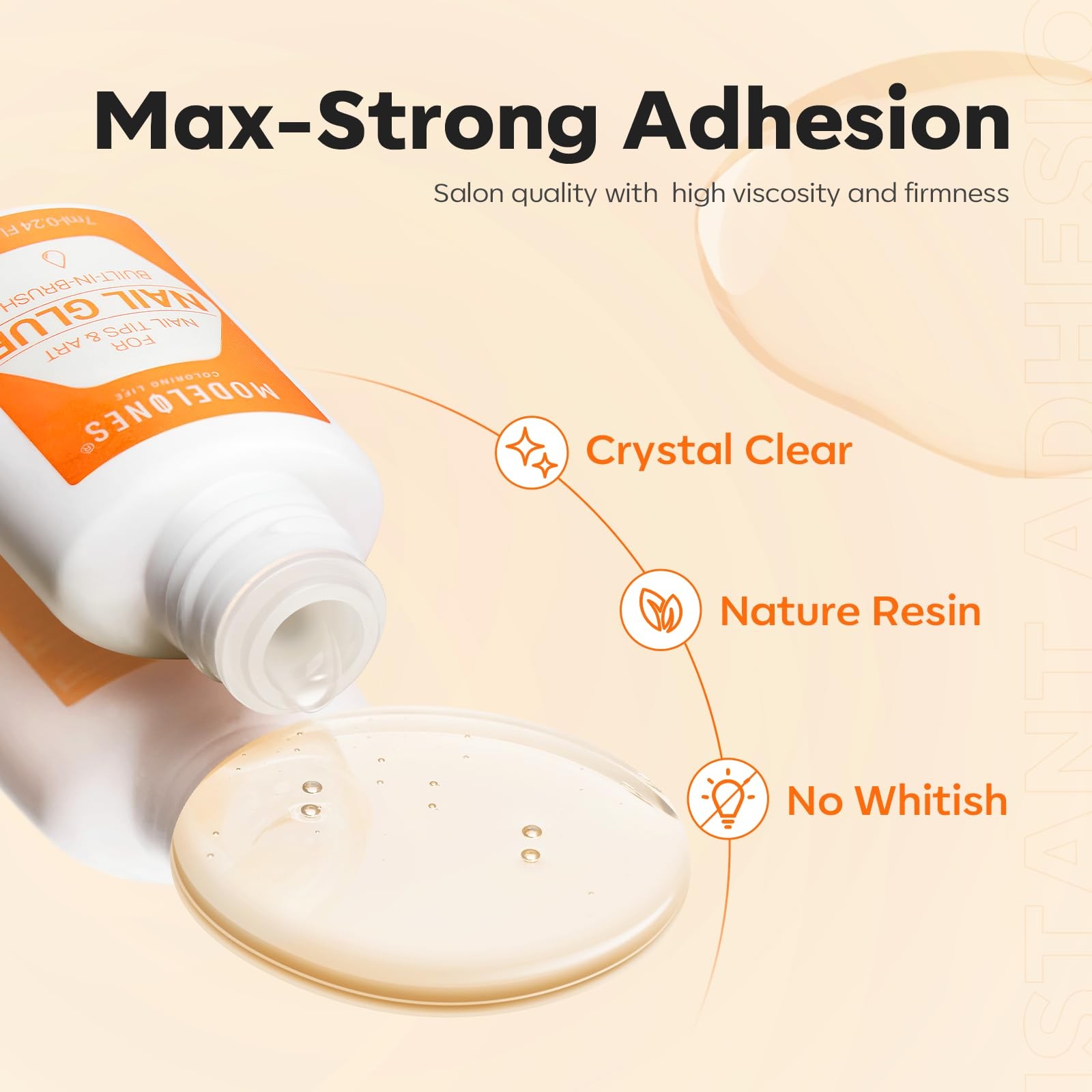 Nail Glue for Press Ons Nails Strong 2pcs 14ml Nails Tips Brush On Long Lasti…