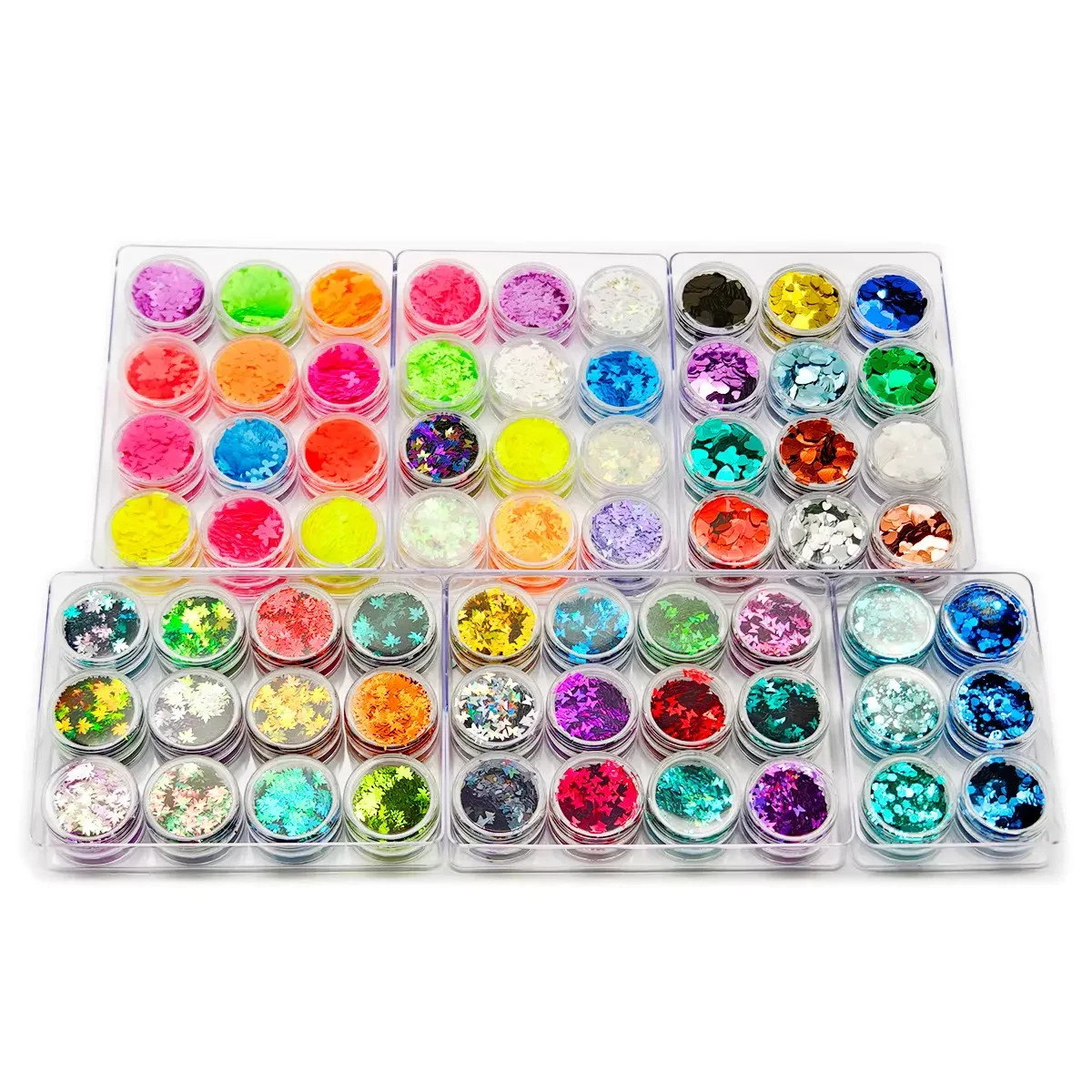Nail Body Glitter Gel Set Multi‑Color Mix Festival Face Art Craft Kit 4 Styles