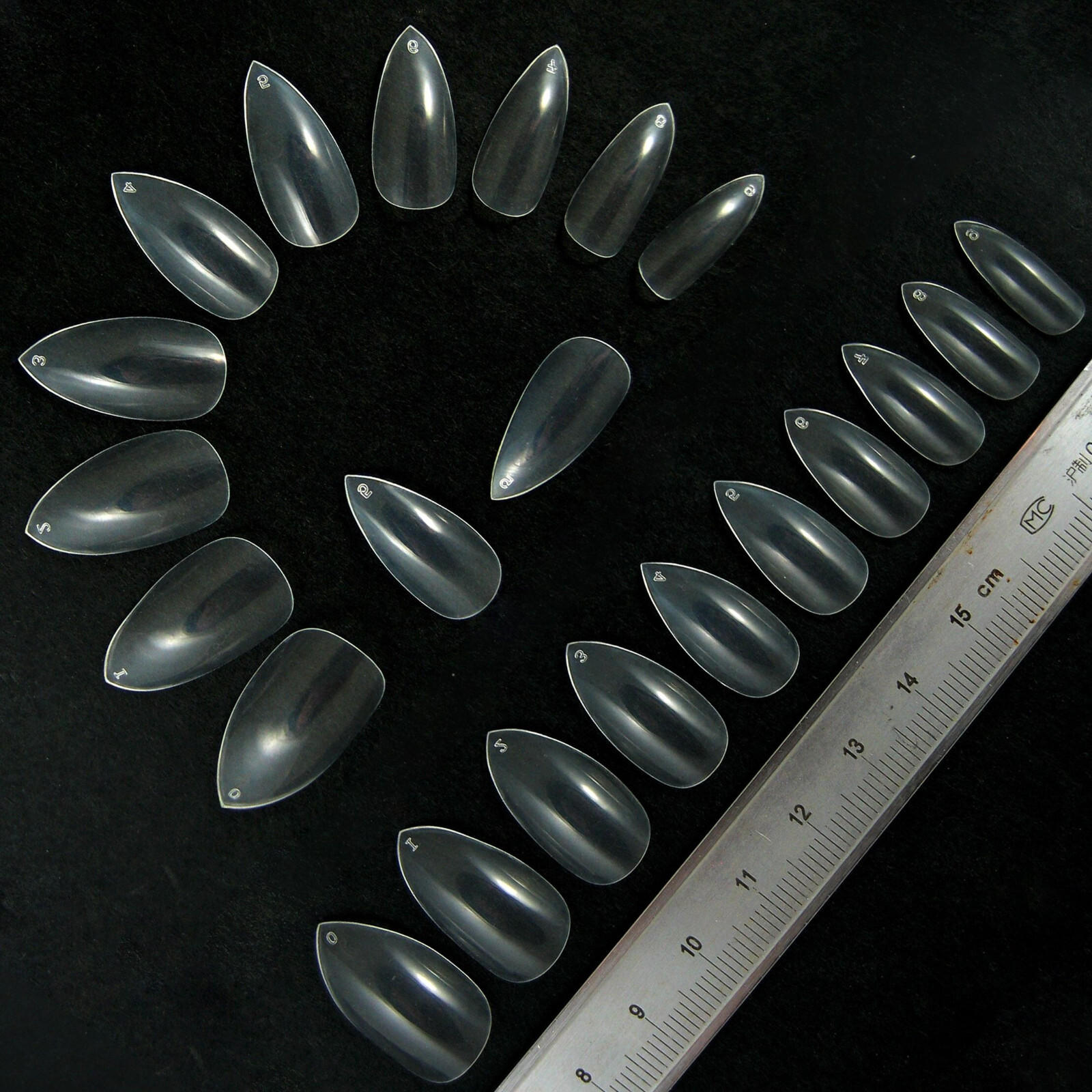 Short Stiletto Nail Tips 100pcs Full Cover False Nails French Fake Nails