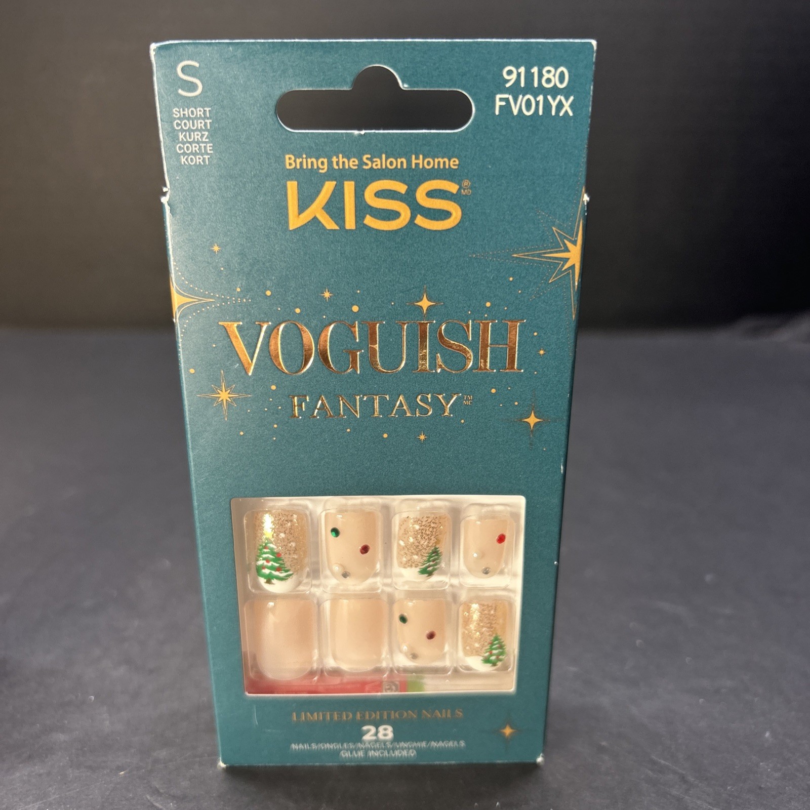 KISS Voguish Fantasy Impress Press On Nails Christmas Holiday Set/2 Pkgs NEW