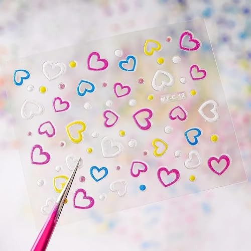 30 Sheets Flower Nail Stickers – Spring/Summer Nail Art Decals, 3D Self