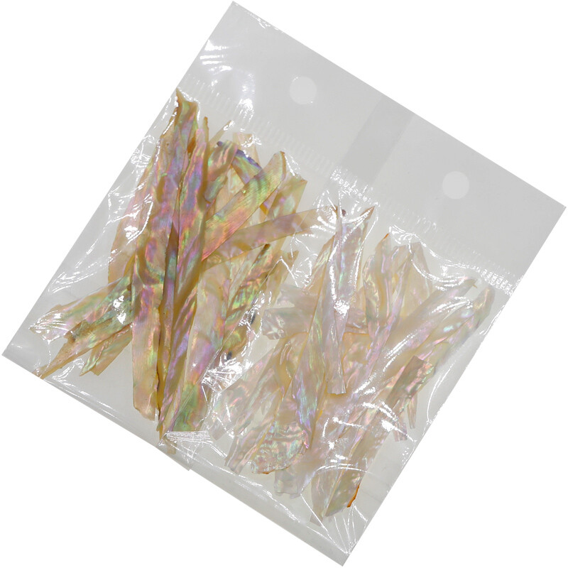 3g DIY Abalone Shell Slices Long Strips Shell Flakes Thin Iridescent Nail Decors
