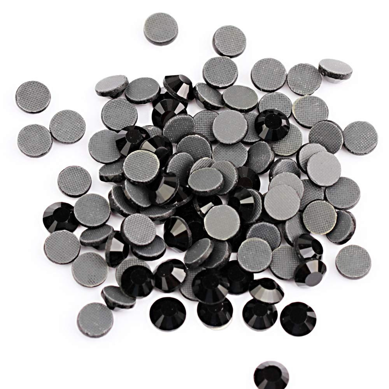 beadsland Crystal Hotfix Rhinestone,Machine Cut Stone 1440pcs/pkg (Black,SS20…