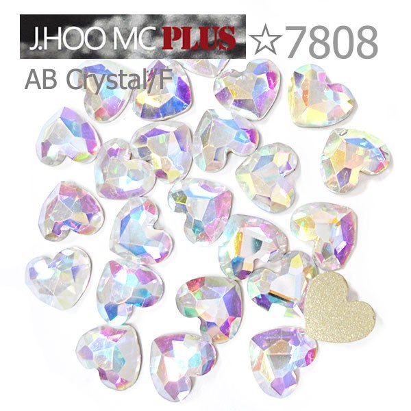 J.HOO Crystal 7808 Heart Flat Back Rhinestones 5×4.5mm Nail Art (10pcs)