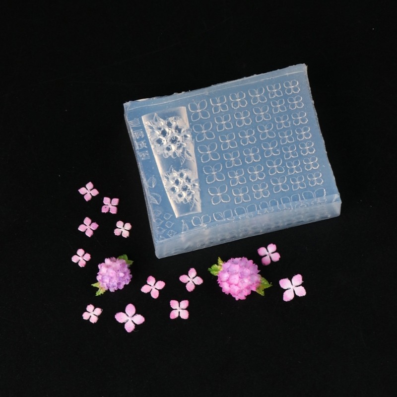 3D Hydrangea Flower Nail Art Silicone Mold For DIY Manicure Tool Nail Stencils