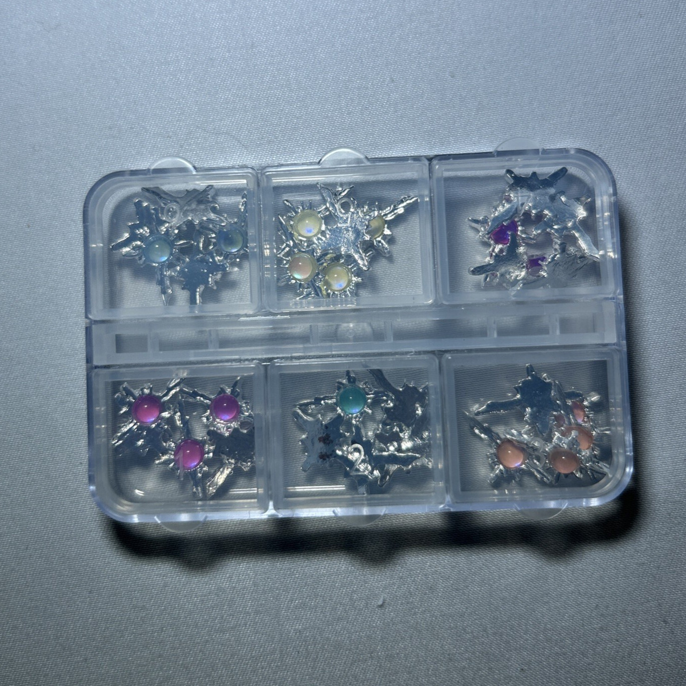 30 Pieces Cross Nail Charms With Pearl – Gothic 3D Pearl Nail Charms