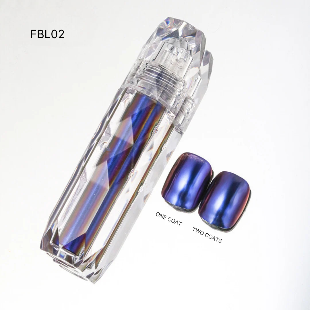 Liquid Chrome Overlay Mirror Effect Nail Chrome