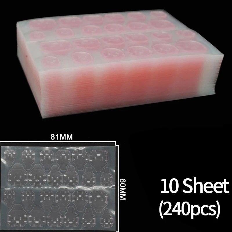 240PCS Adhesive Tabs Double-Sided Stickers for False Fake Nail Tip Glue Tape GB2