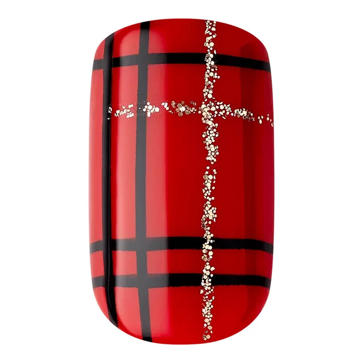 KISS MINTED Voguish Fantasy Nails ~ FV01YXY2 91989~ Med Square~ Holiday Reindeer