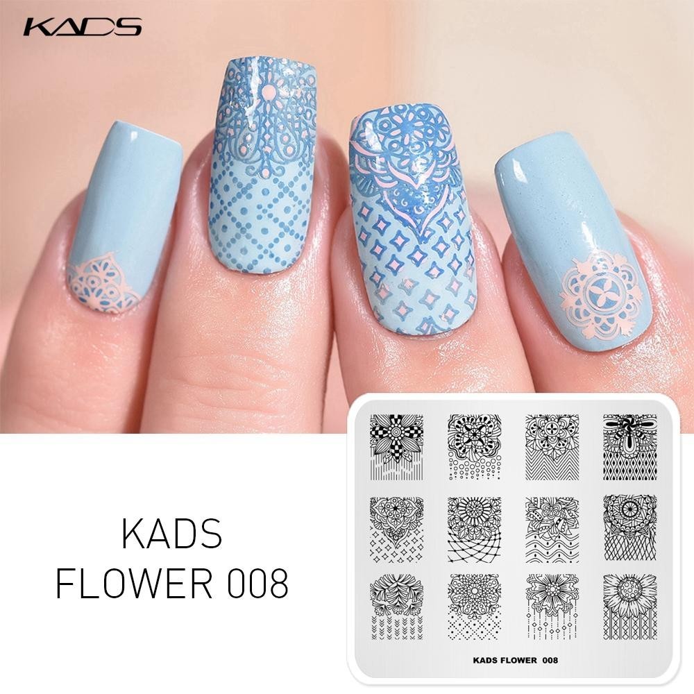 KADS Flower 008 Nail Stamp Plate Template Tattoo Mandala Dreamcatcher Tribal