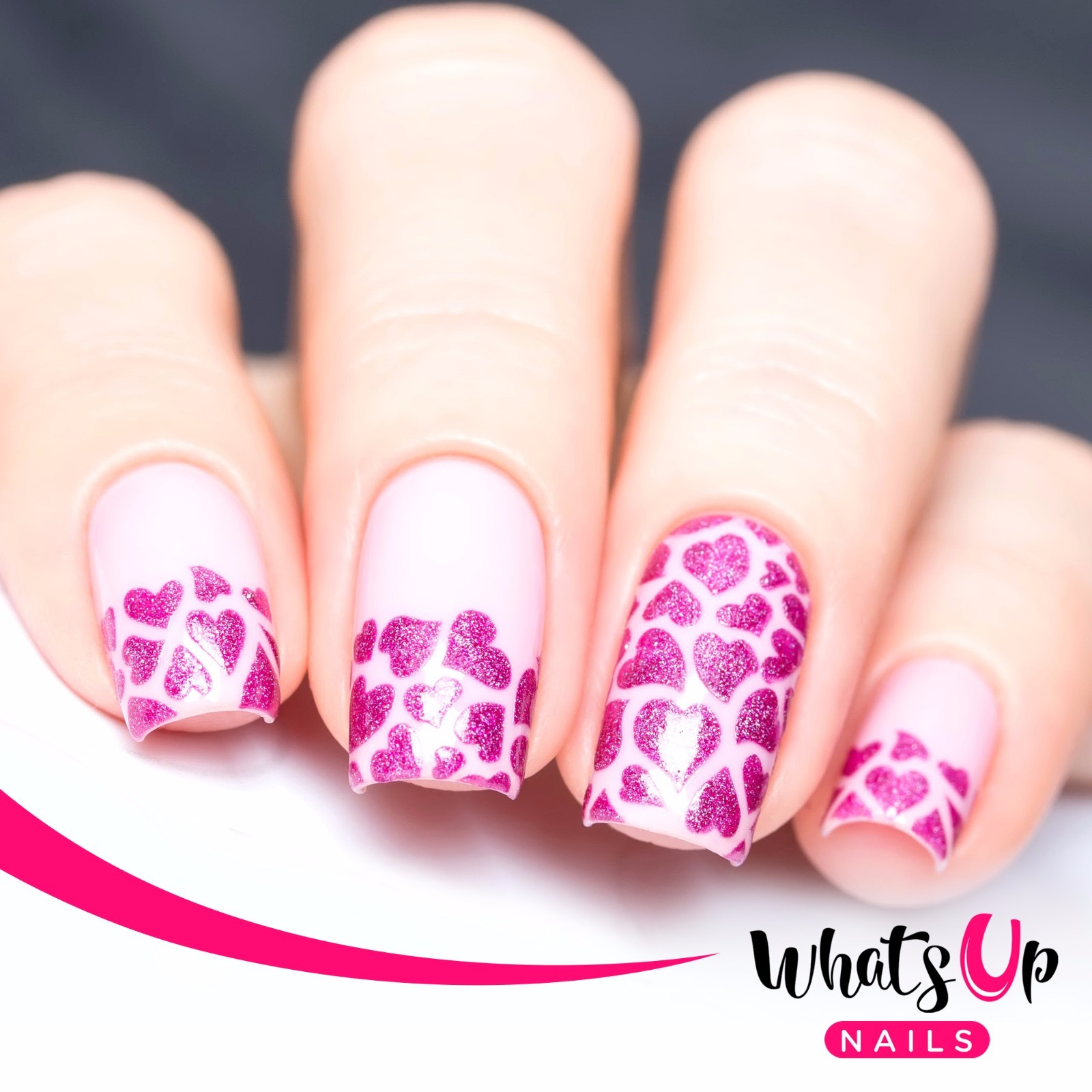 Whats Up Nails Heart stencils for nails, nail stickers, nail art, nail vinyls