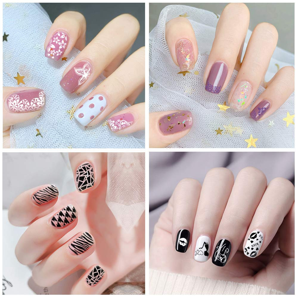 23Pcs Nail Stamping Plates Set 12 Templates 8 Polish Gel | Nail Stamping Kit Sta