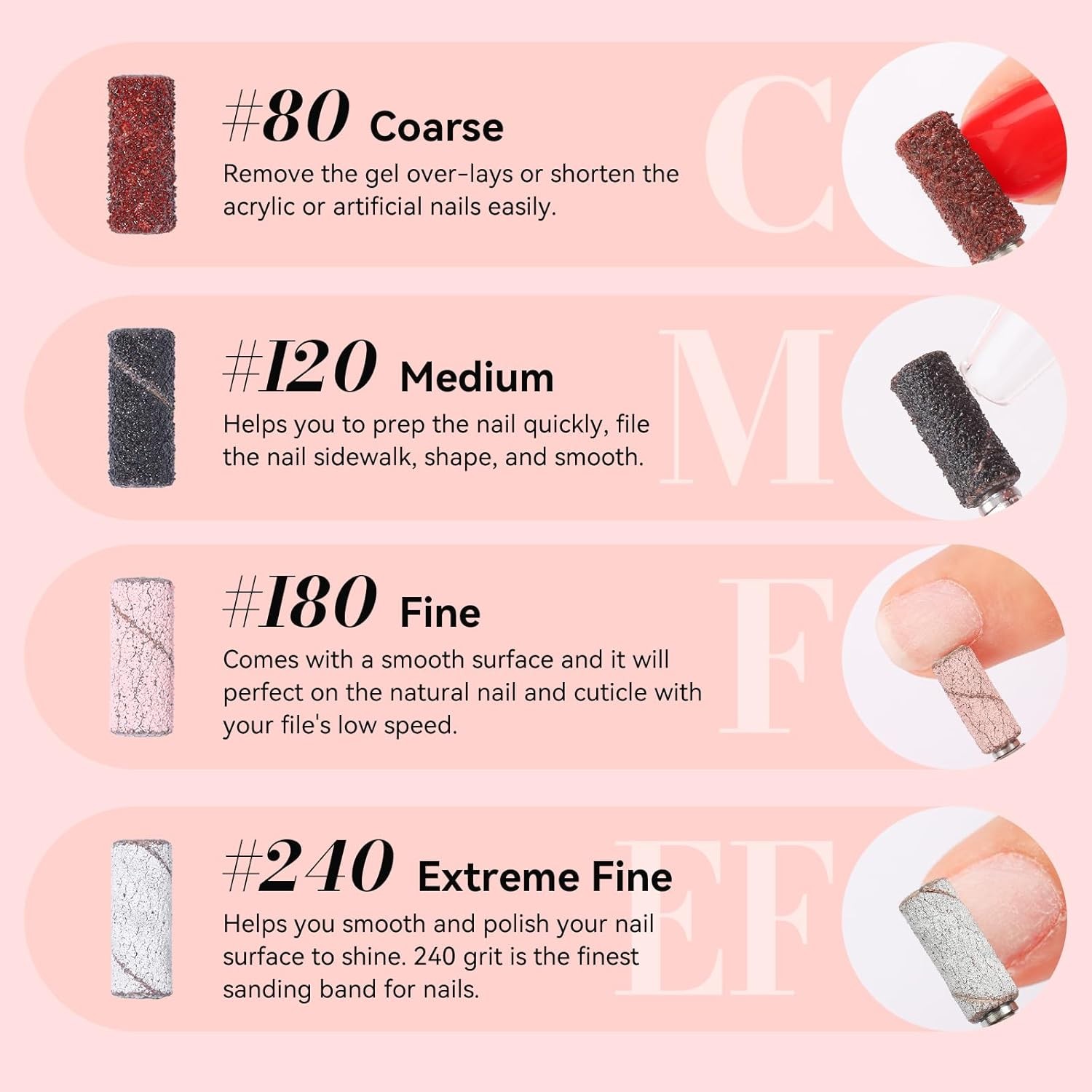 Sanding Bands for Nail Drill: Small Nail Sanding Files Upgrade