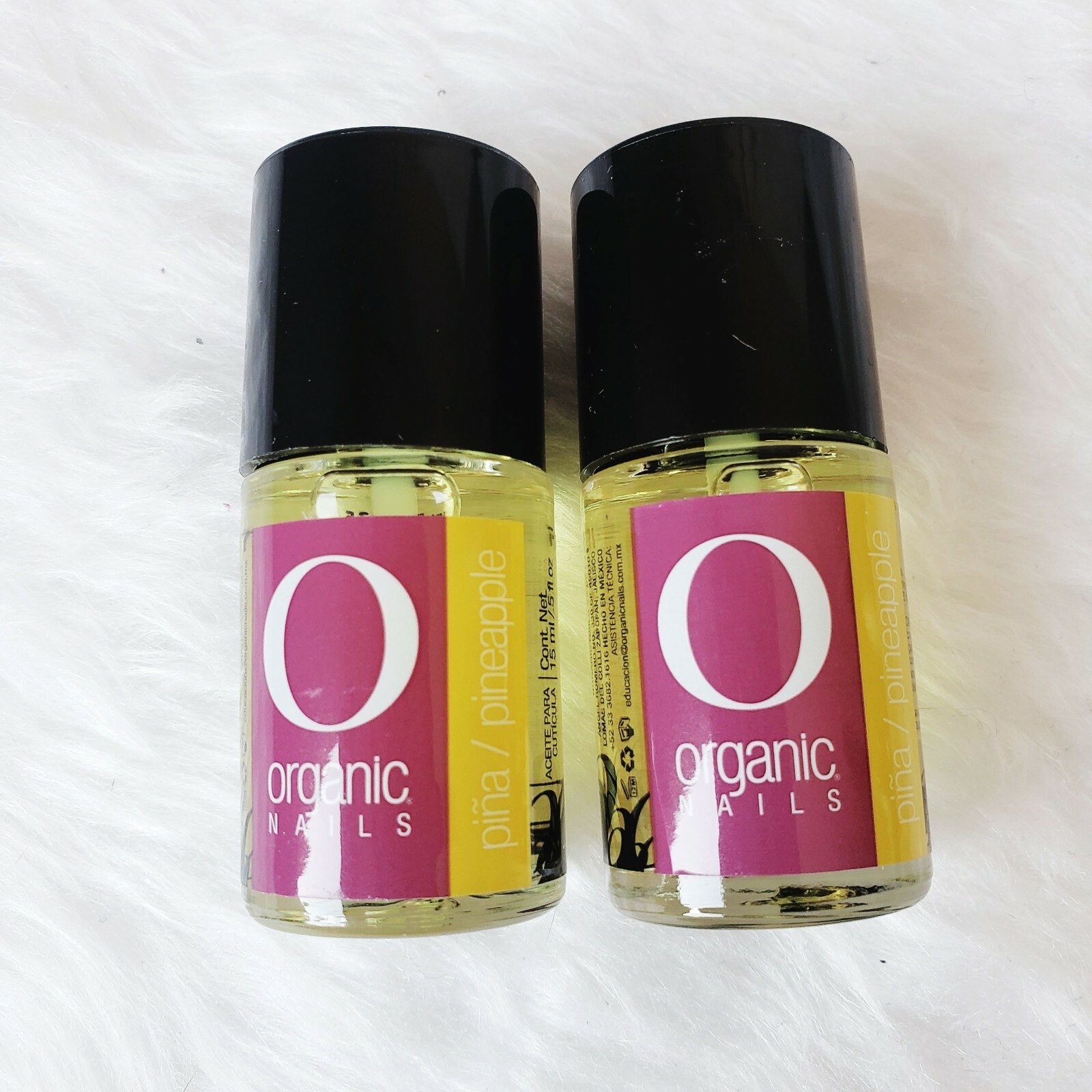 2 Pk Organic Nails Cuticle Oil Pineapple 15 ml c/u Aceite de Cutícula Piña