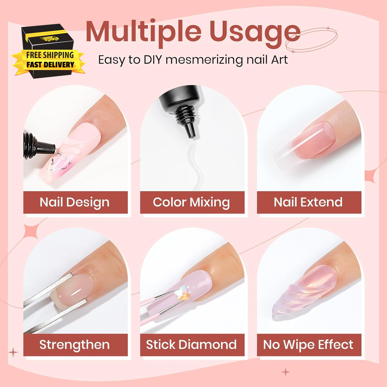 3D Nail Art Gel Clear Sculpting Gel for Nail Art Design DIY 3D Molding Gels for