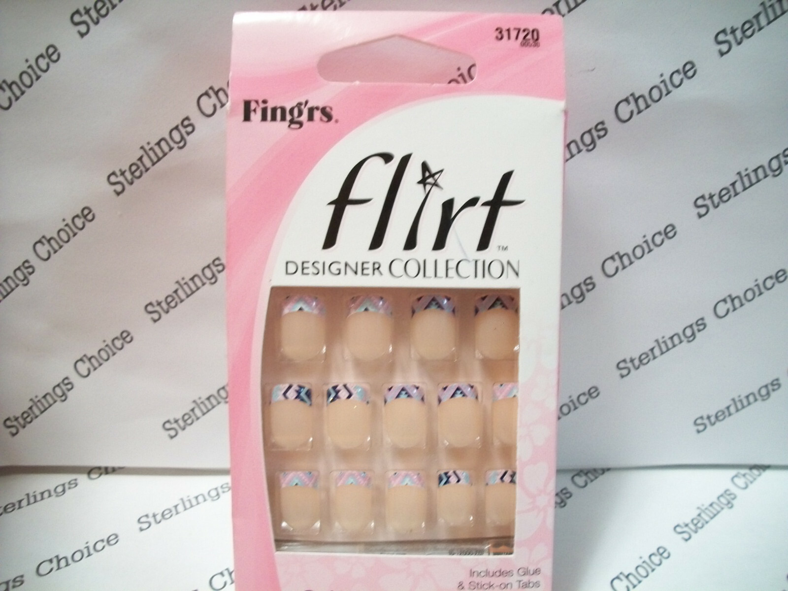 Fing’rs Flirt Designer Collection Nails #31720 Colorful Tribal Tips
