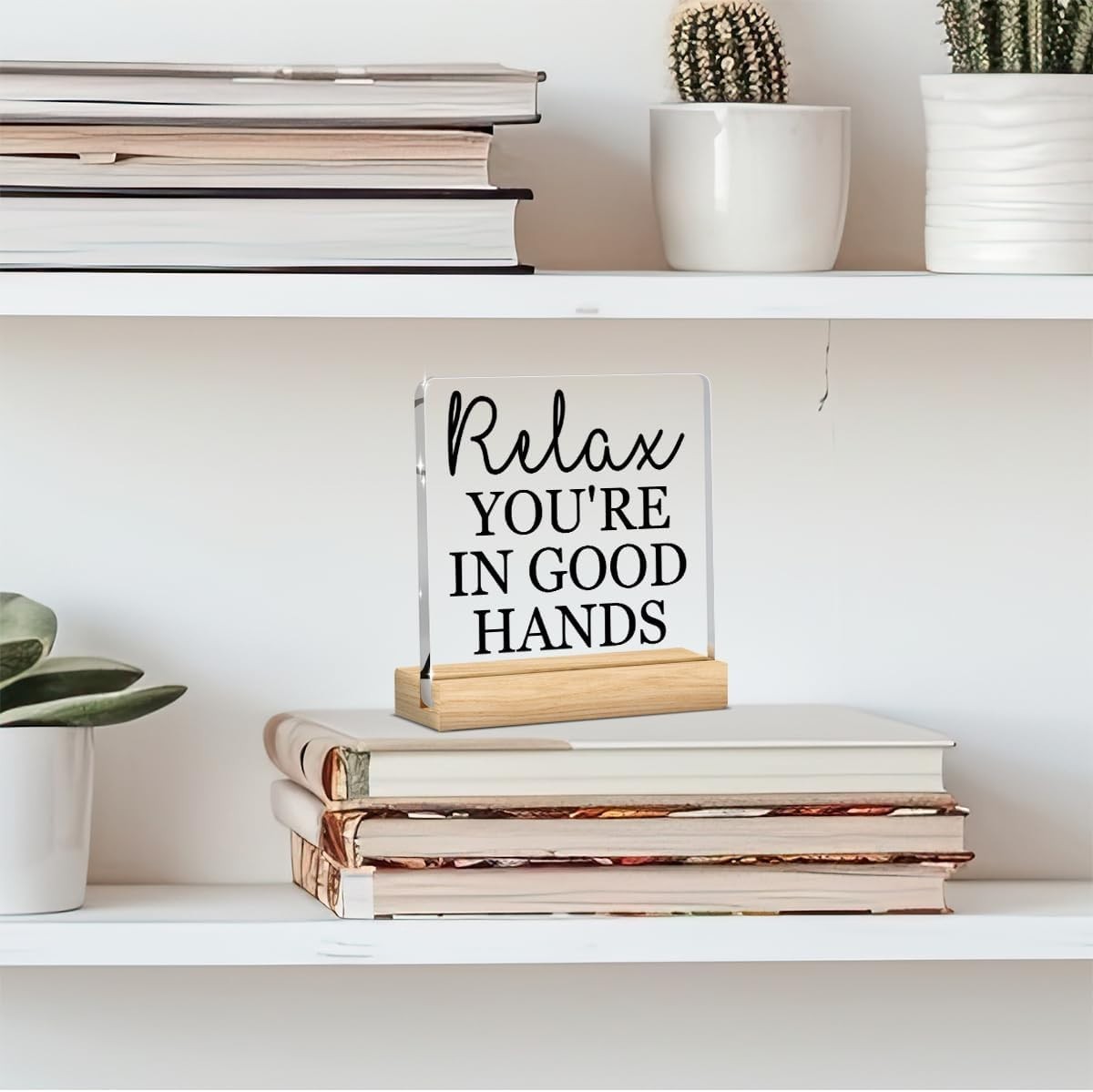 Unique 4×4 Acrylic Inspirational Decor for Home & Salon – Positive Energy Gift