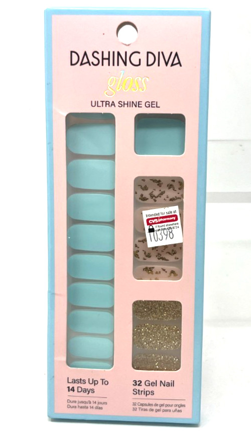 Dashing Diva Gloss Ultra Shine Gel Nail Strips Sealed GS554 – Denim Spritz