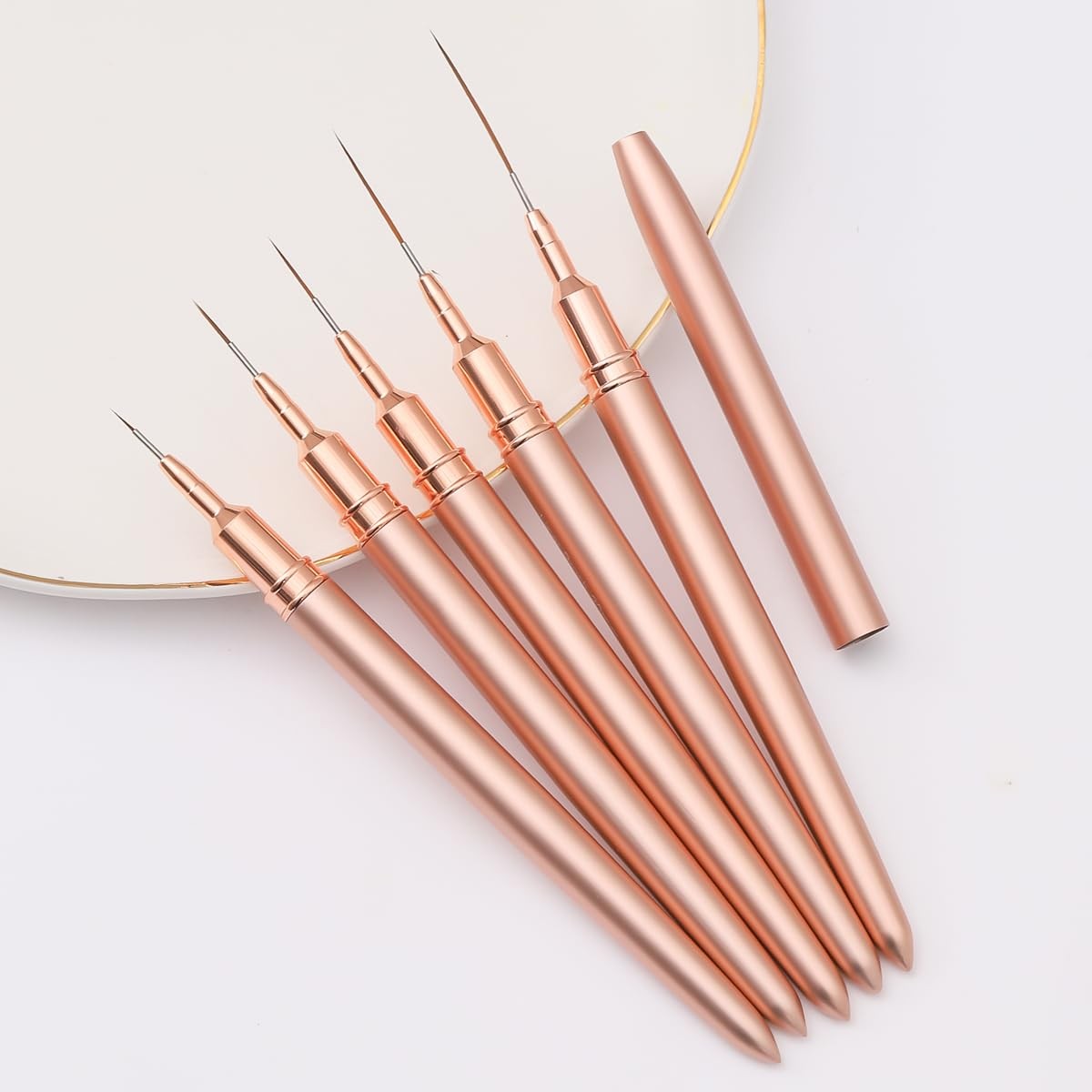 5 Pcs Nail Art Brushes Nail Art Liner Brushes Painting Art Drawing Tool