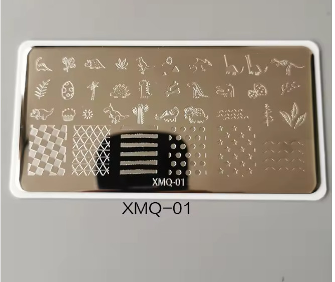 Cartoon Dinosaurs Nail Stamping Plate (XQM-01) – New
