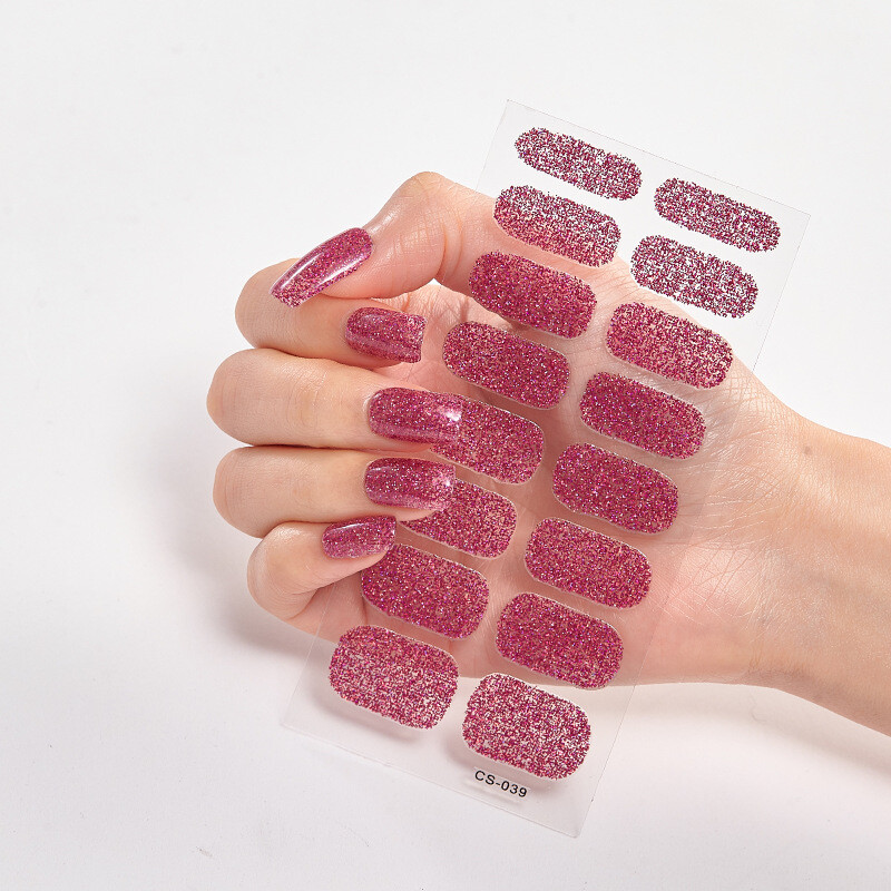 Nail Art Stickers Nail Stickers Scallion Powder Nail Stickers Nail Accessories