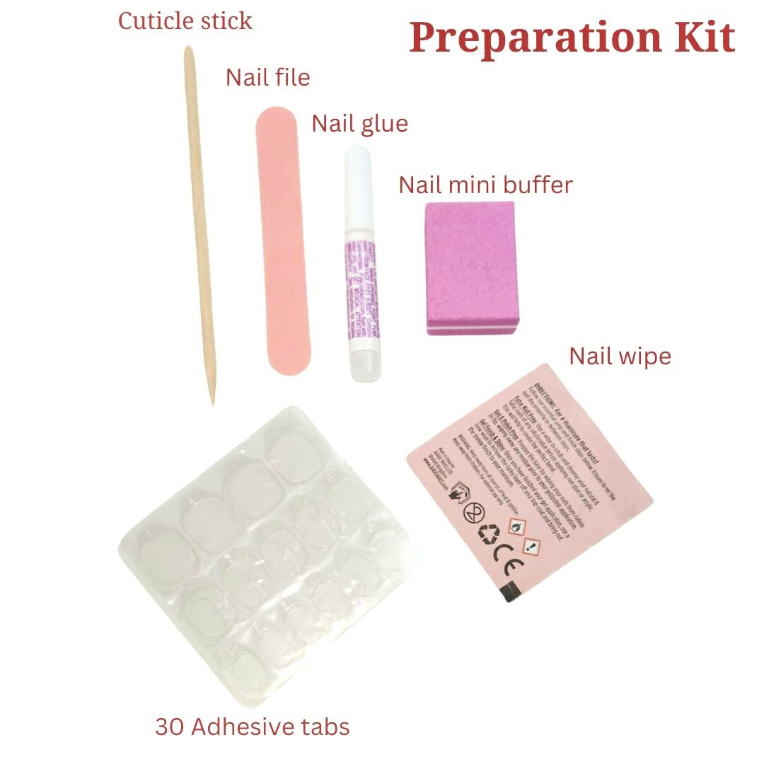 🤎CUSTOM Gel Press On Nails, Brown Glitter Medium Square 10p FULL W KIT