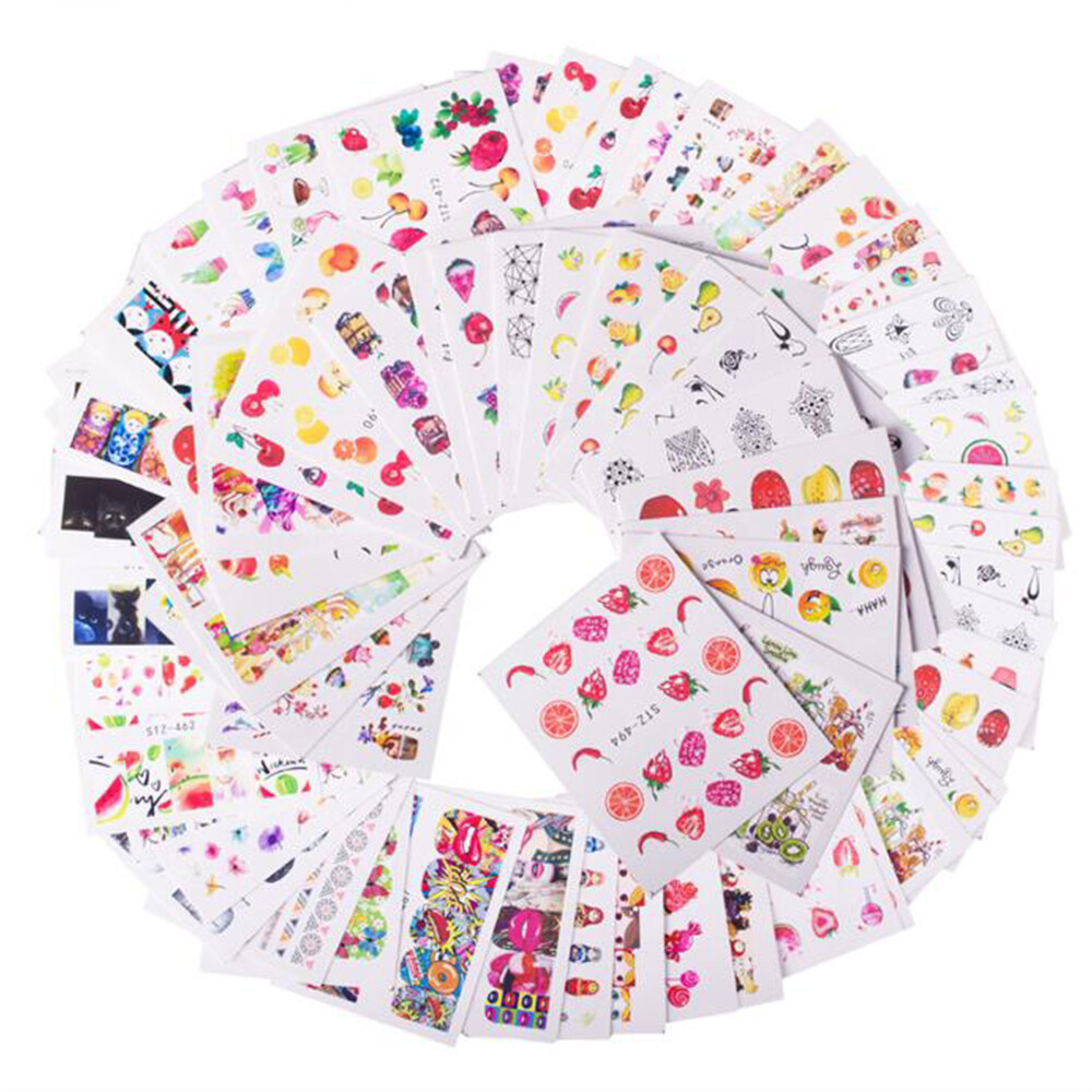 Fashion 3D Nail Art Transfer Stickers Sheets Flower Decals Manicure Decoration