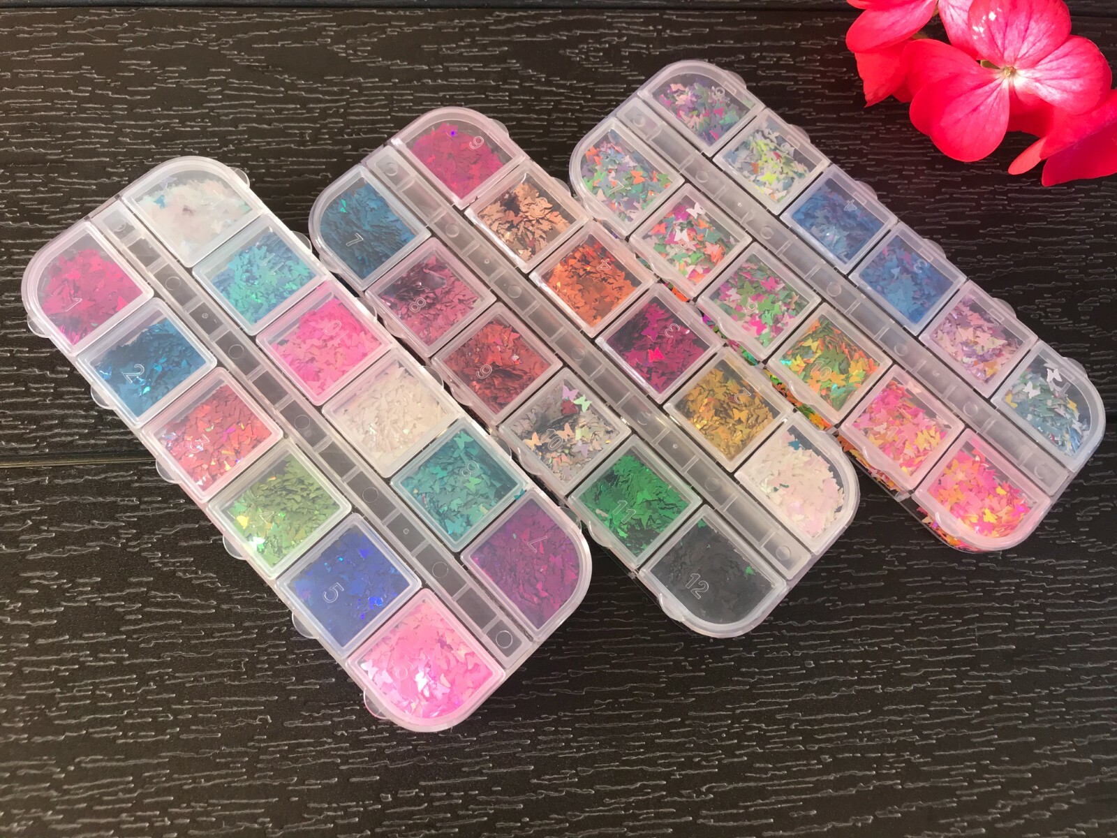 Butterfly Nail Glitter Nail Art Mix Holographic Foil Sequins, Assorted Colors