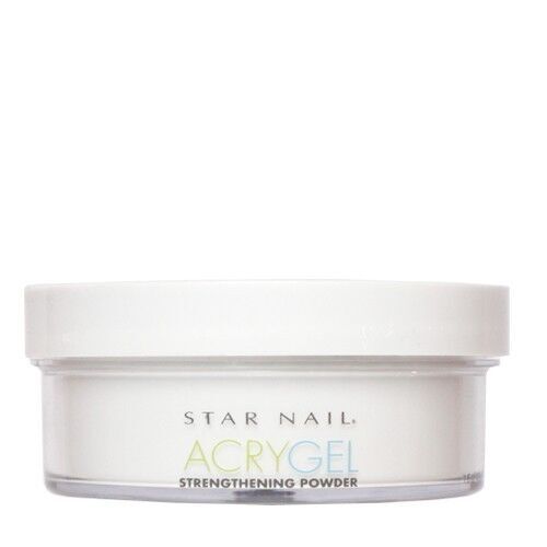STAR NAIL AcryGel Strengthening Powder acrylic gel Clear/White/ Pink 1.6 oz