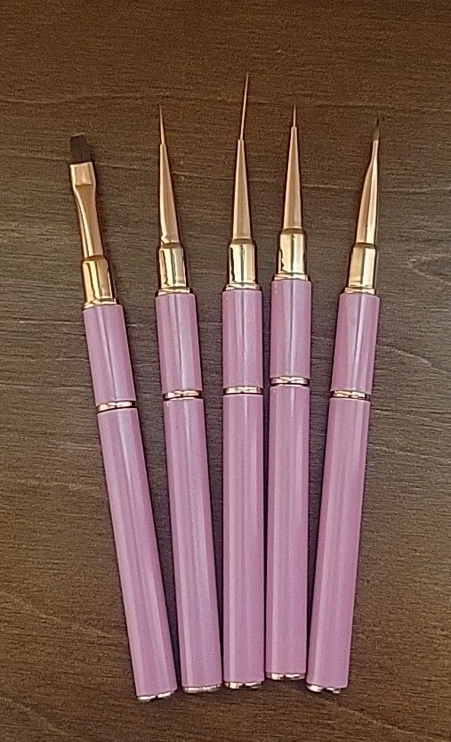 5 Piece Nail Art Brush Set