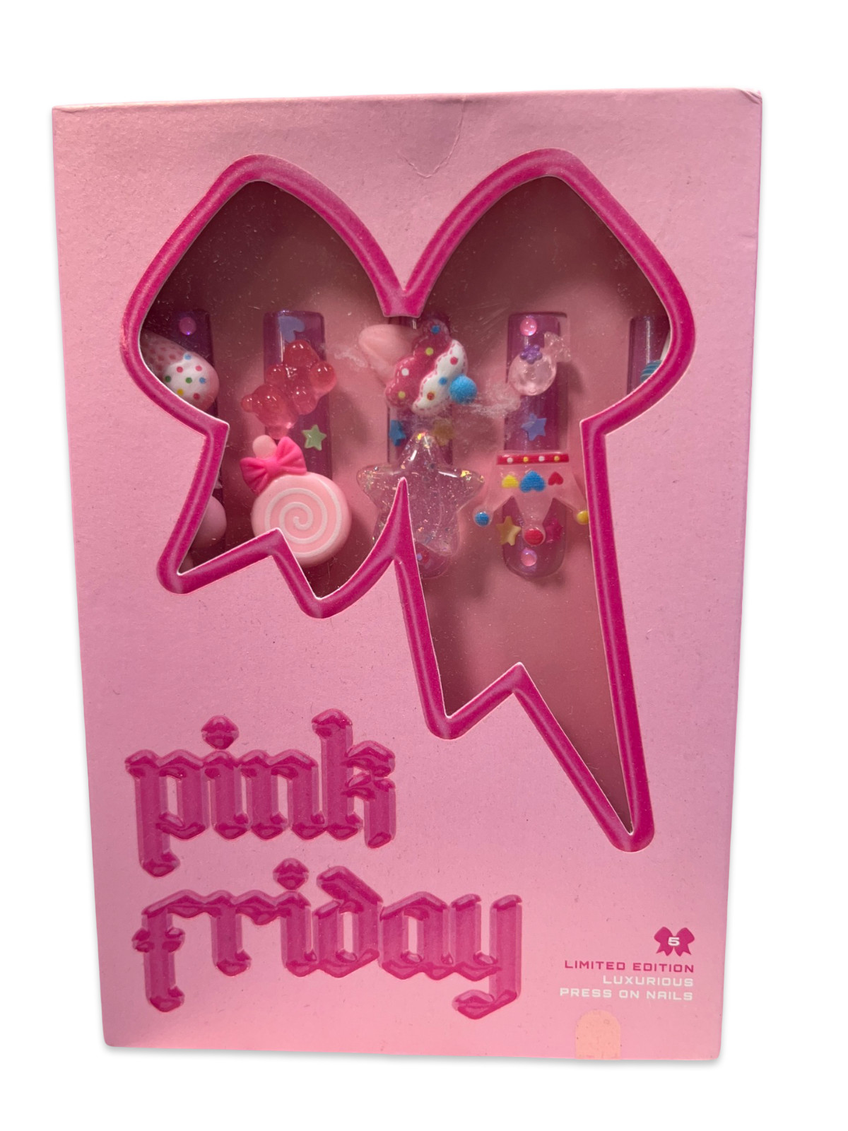 Pink Friday Luxurious Press On Nails Kawaii in Square Length XXL Medium IceCream