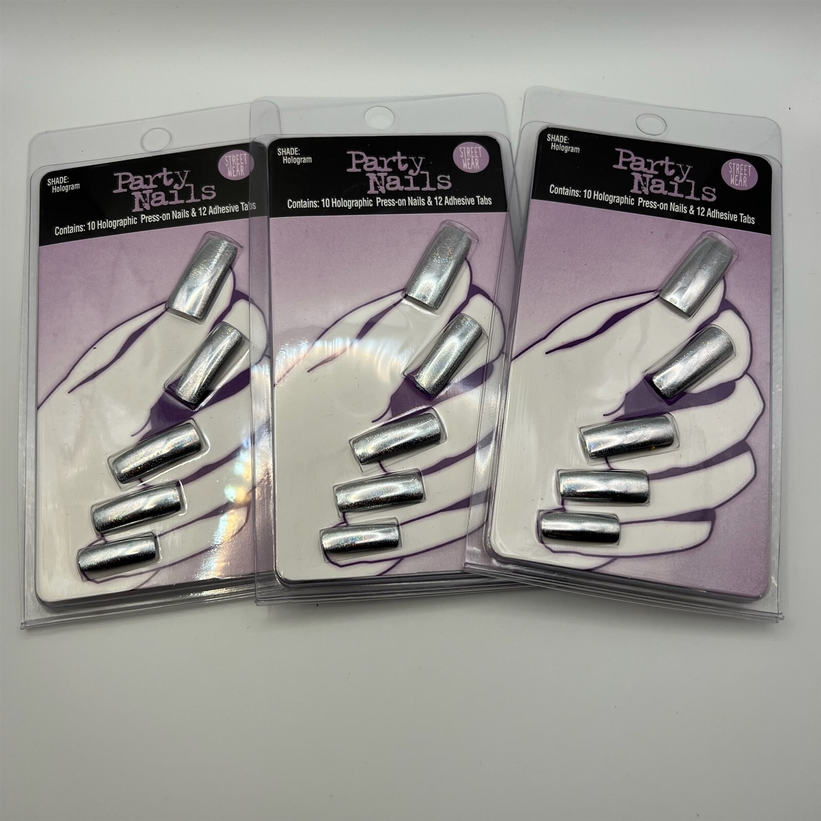 Hologram Party Nails Street Wear Revlon LOT of 3 NEW