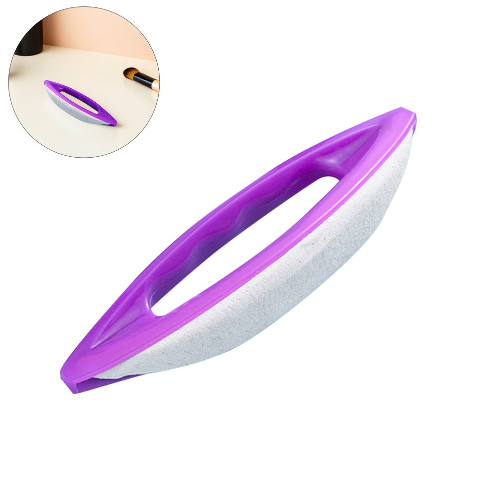 6Pcs Reusable Plastic Nail Art Tool Purple Nail Polisher for Manicure