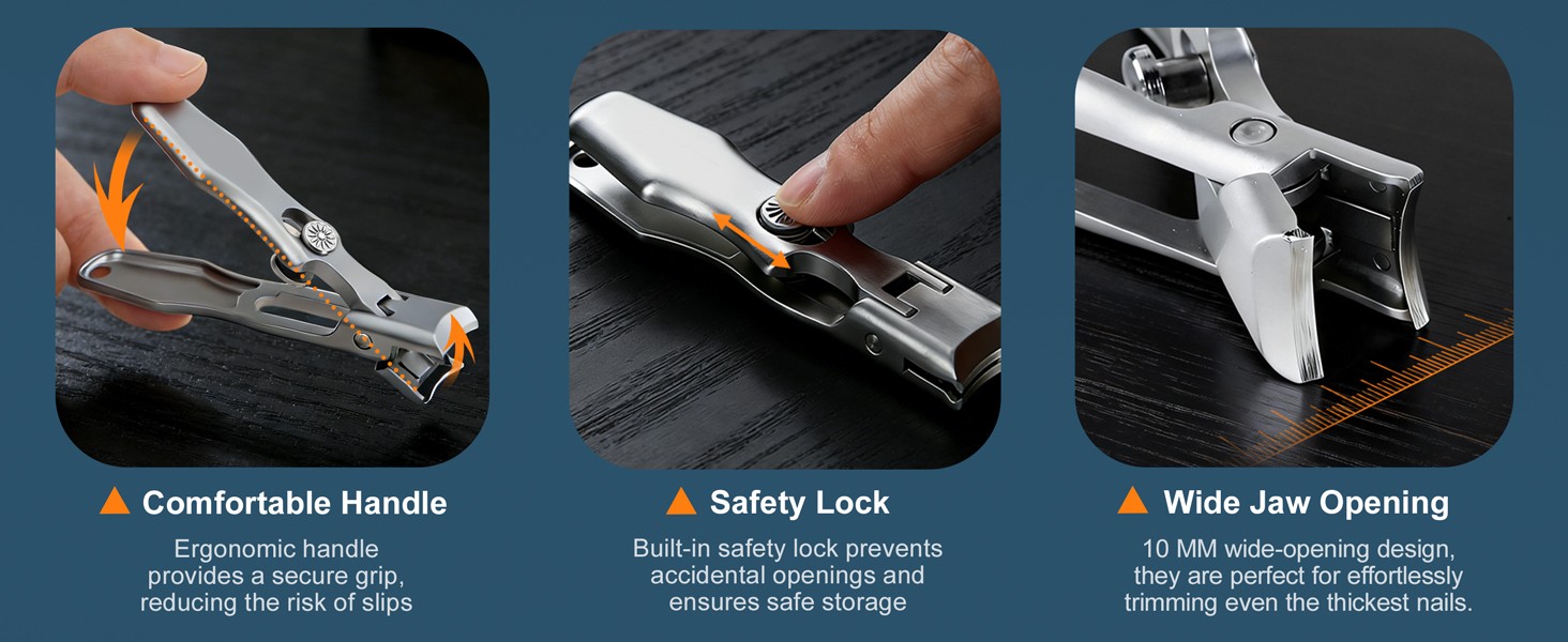 German Nail Clippers for Men Women, 2026 Upgraded Ultra Sharp Stainless Steel