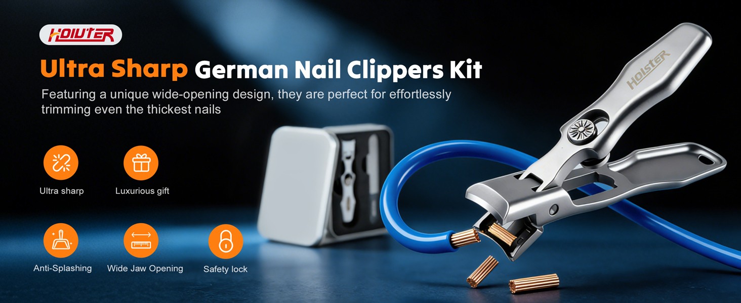 German Nail Clippers for Men Women, 2026 Upgraded Ultra Sharp Stainless Steel