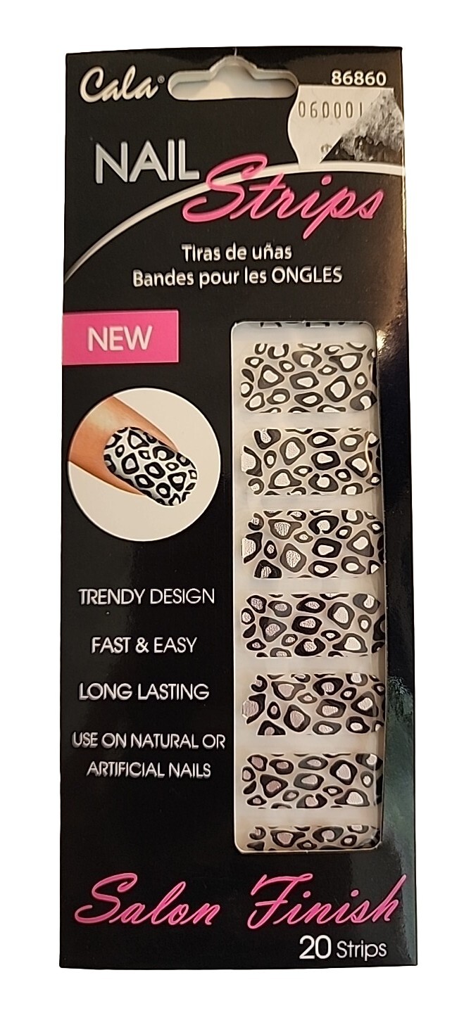 Lot Of 4 Cala Nail Strips. Oblong, Single Use. #86856, #86882, #86849 & 86860