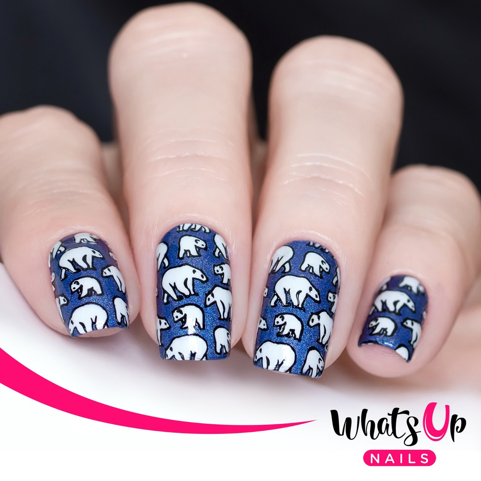 B035 Icy Wonderland Stamping Plate For Christmas Stamped Nail Art Design