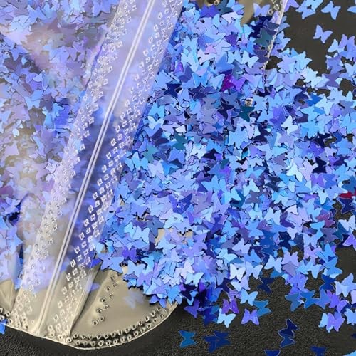 12 Colors Star Moon Butterfly Shaped Glitter Confetti – Holographic Flakes