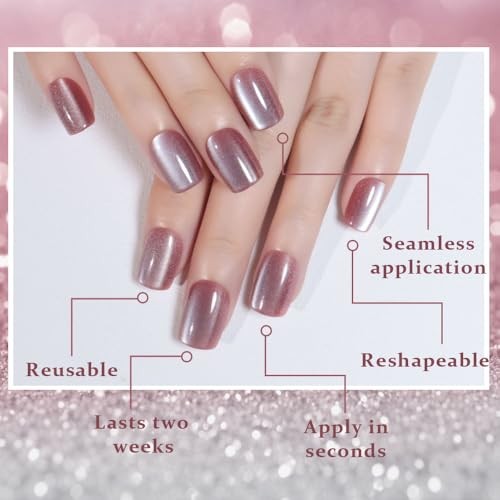 Pale Mauve Cat 30 Ounce (Pack of 1) 30Pcs-Short Square-Cat Eye-Pale Mauve-8124