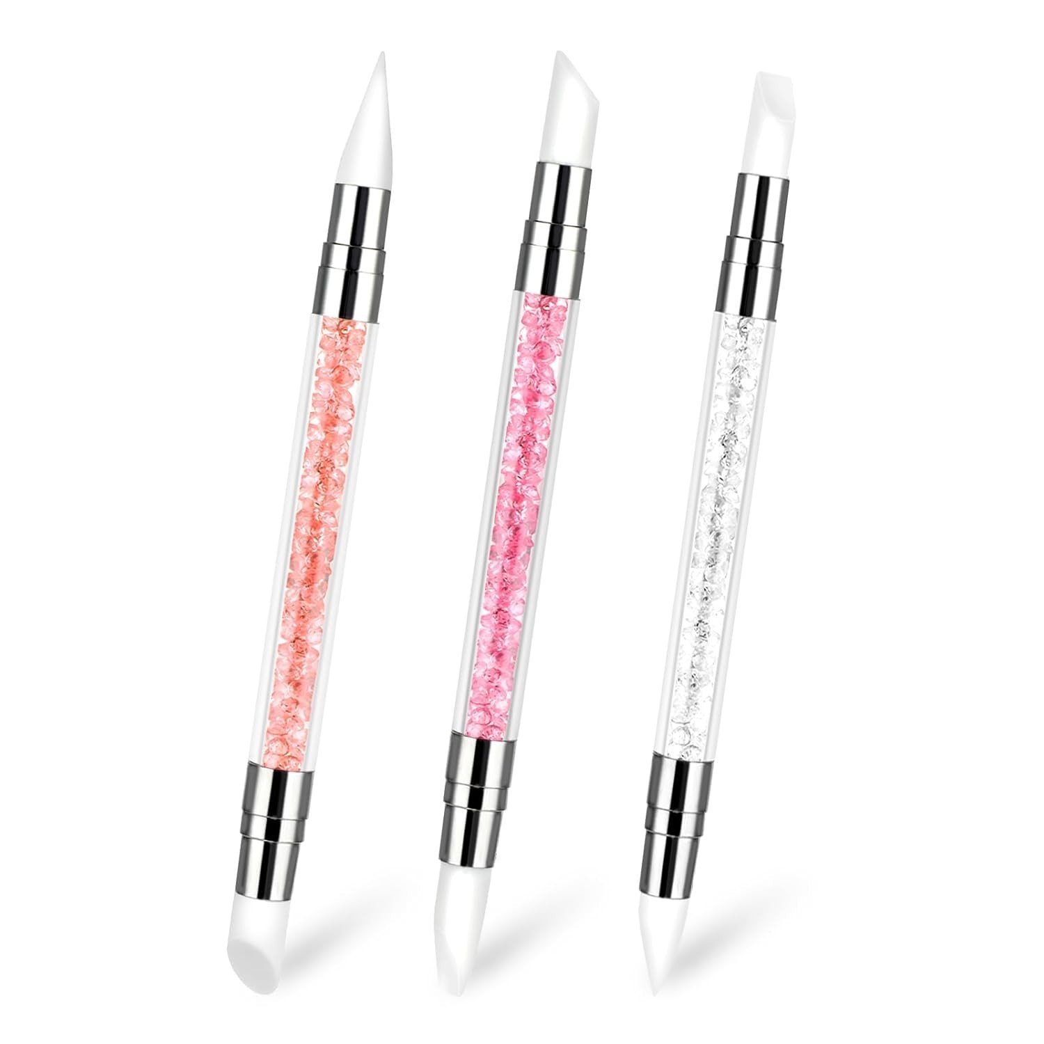 Versatile 3 Count Nail Art Sculpture Pens – Silicone & Acrylic for All Creatives