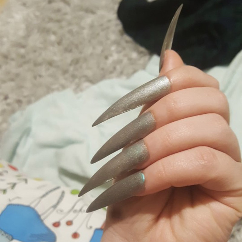 500Pcs/Set Stiletto Long False Fake Nails Tips Manicure Artificial Nails Salon