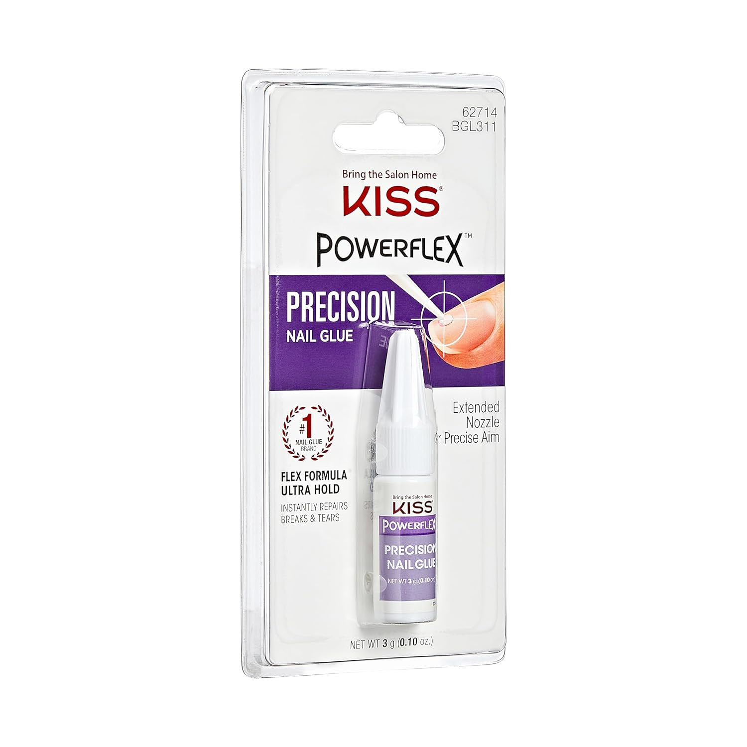 Powerflex Precision Nail Glue, Instant Drying Nail Adhesive Bonds