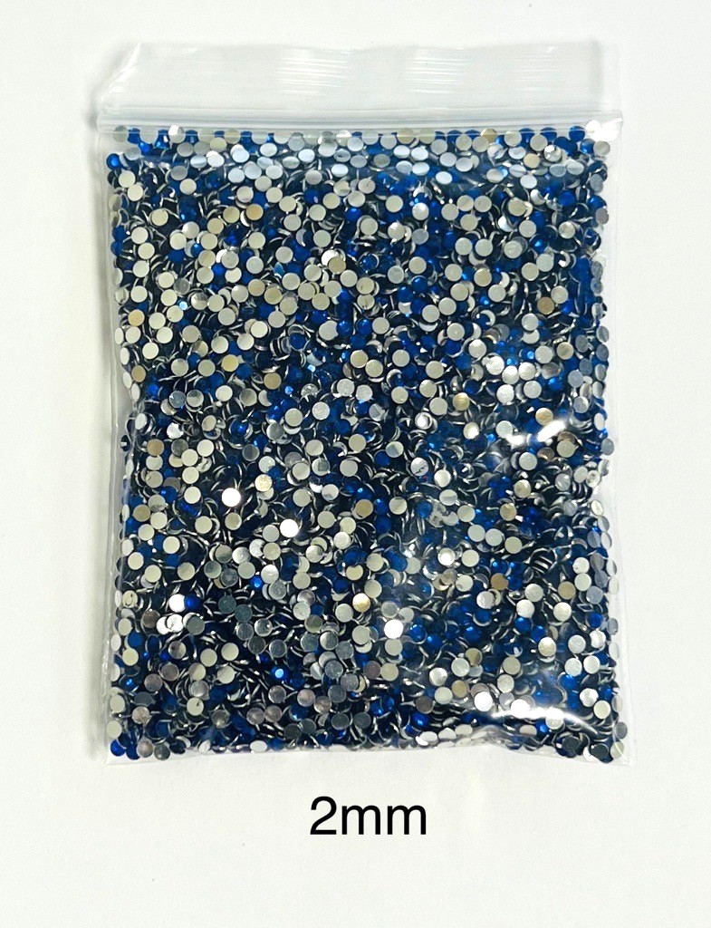 Royal Blue Crystal Rhinestones Flat Back Round Jewelry Crafting Gems Multipack