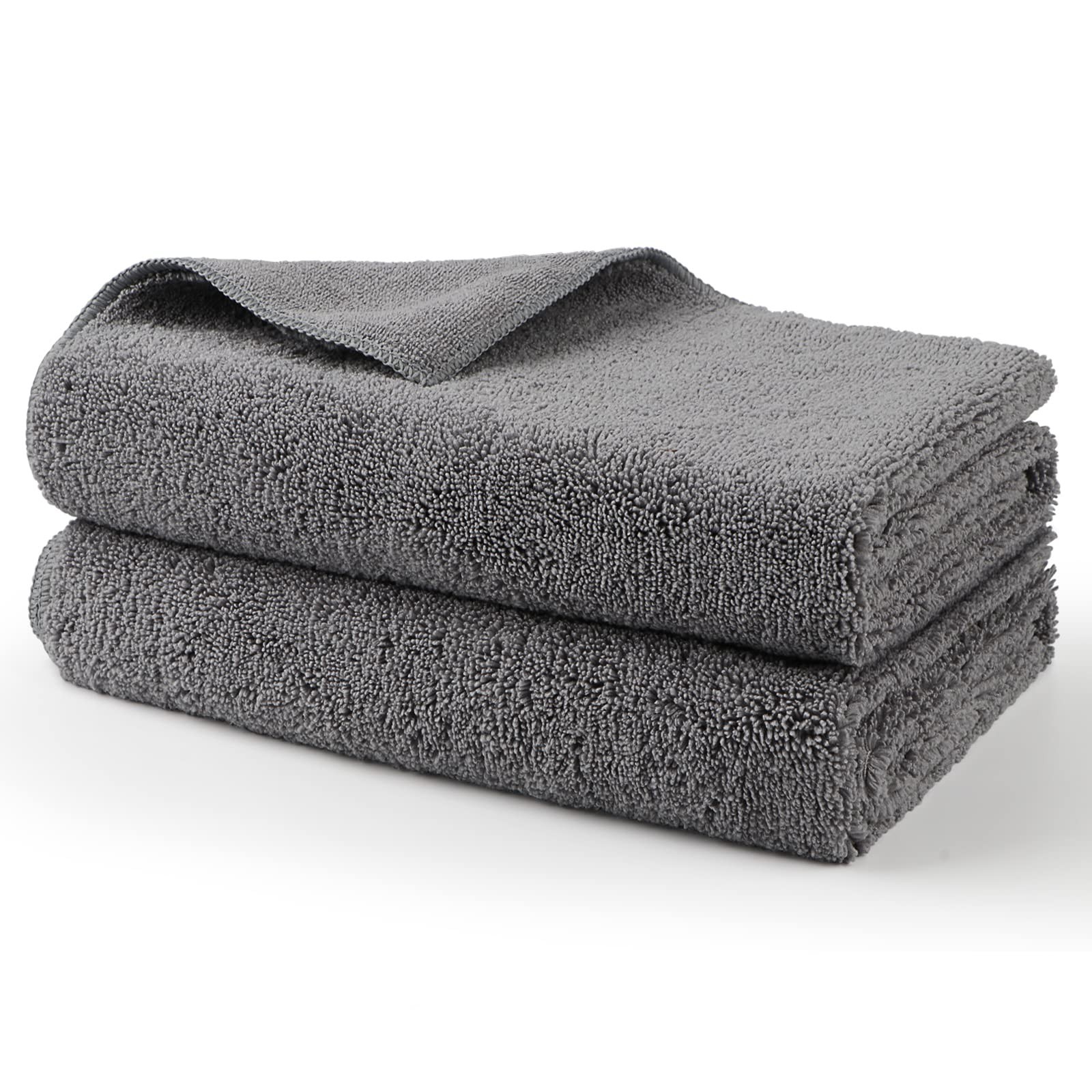 HOMEXCEL Professional Large Microfiber Car Drying Towels 2 Pack, Lint Free, S…
