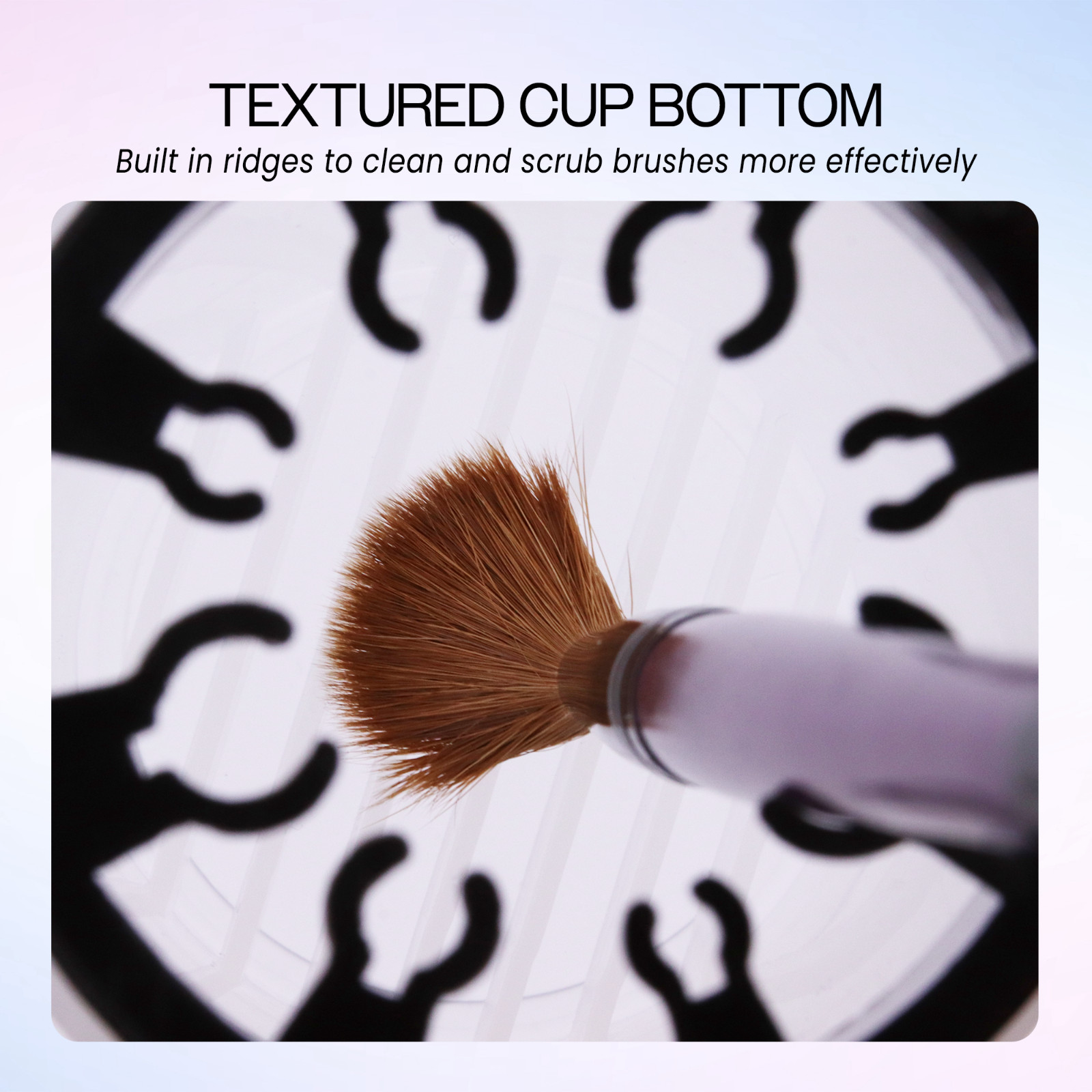 Nail Brush Acetone Cup Holder and Cleanser Bottle with Black Lid